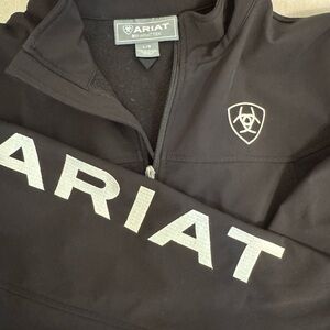 Ariat Black Full Zipper with White Logo